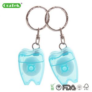 10M Tooth-Shaped Key Chain Design Dental Floss